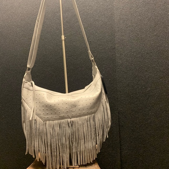 Day & Mood
Leather Studded Fringe Hobo Bag - Picture 7 of 14
